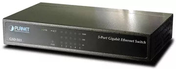 5-prievadų Gigabitinis interneto tinklo šakotuvas Planet GSD-503-EU