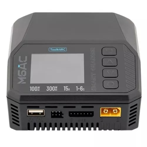M6AC Išmanusis akumuliatoriaus įkroviklis, AC 100W, DC 300W
