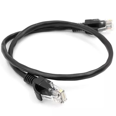 Kabelis Cat5E UTP, 0.5m, juodas