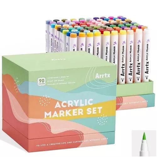Akriliniai markeriai - flomasteriai ARRTX 90B, 90 spalvų
