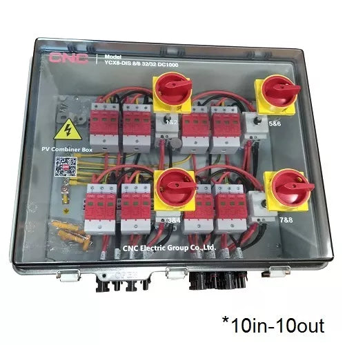 PV atjungimo skydelis, DC 10in-10out, IP66
