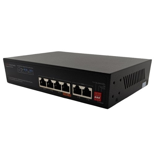 PoE šakotuvas 1000Mbps 4portų +2G uplink