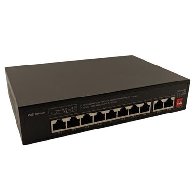 PoE šakotuvas 1000Mbps 8portų +2G uplink